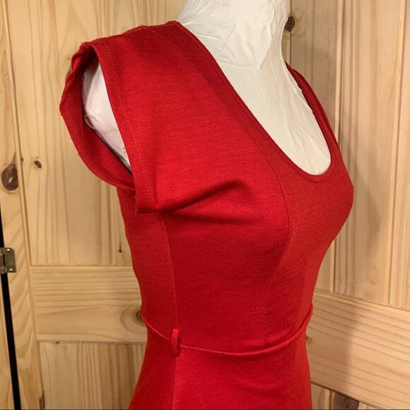 VTG Rue 21 Red Short Mini Dress Sz S Cap Sleeves Y2K 90s Feminine Valentines Day - Picture 8 of 10